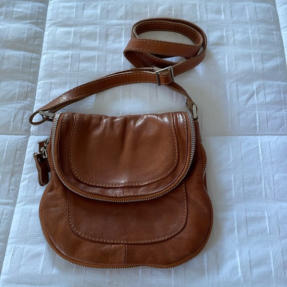 Italian leather crossbody bag - Picture 1 of 9